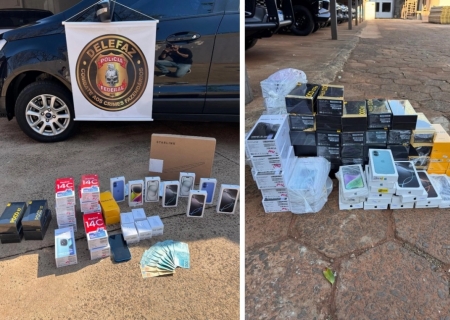 Ação integrada apreende celulares introduzidos irregularmente no país