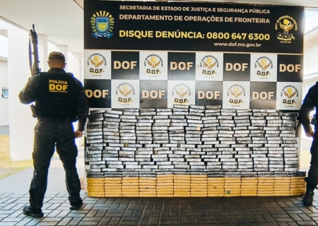DOF apreende quase R$ 21,5 milhões em cocaína durante ação em Dourados