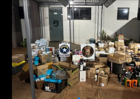 PF e Receita Federal apreendem R$ 600 mil em mercadorias irregulares em Dourados