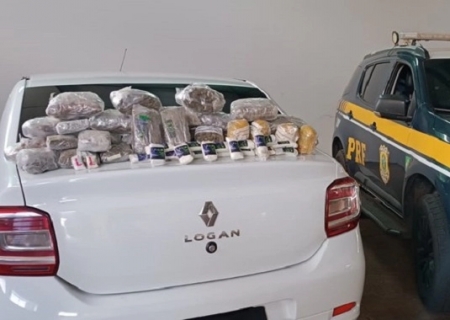 PRF apreende drogas escondidas em veículo em Maracaju