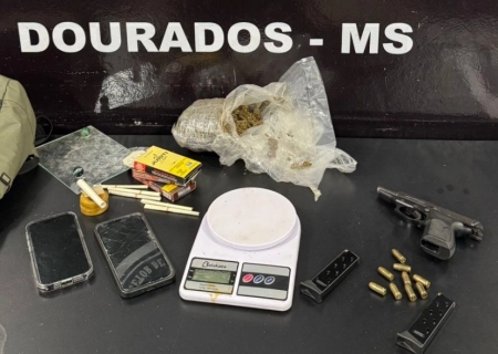 Homem é preso em flagrante por violência psicológica contra mãe adotiva e tráfico de drogas em Dourados