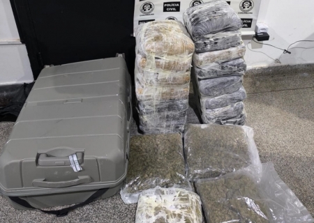 Passageira é presa em Corumbá com quase 20 kg de skunk em ônibus intermunicipal