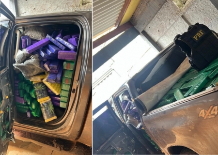 PRF apreende quase duas toneladas de maconha após perseguição em Batayporã