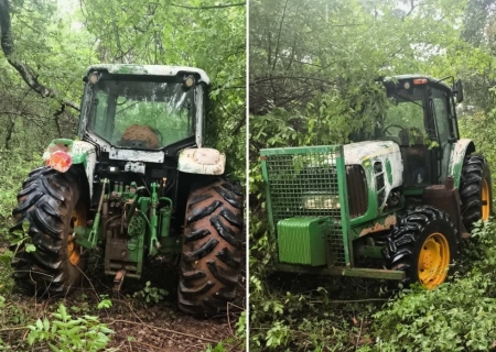 Forças de segurança e Sindicato Rural recuperam trator furtado em Aparecida do Taboado