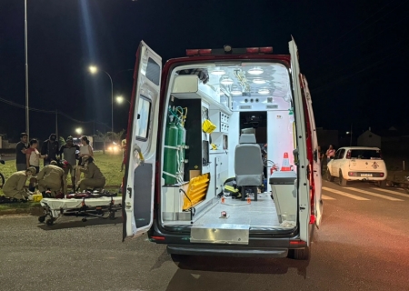 Colisão entre carro e motoneta deixa motociclista ferido no Jardim Universitário