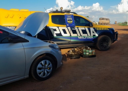 Polícia Militar Rodoviária apreende mais de 30 kg de drogas escondidas em pneus na MS-497
