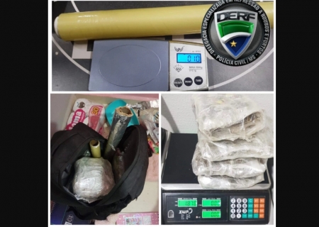 Casal é preso pela DERF com quase 2 kg de droga na Capital