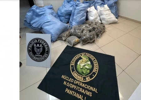 PF apreende mais de 200 quilos de drogas em duas ações distintas em Corumbá