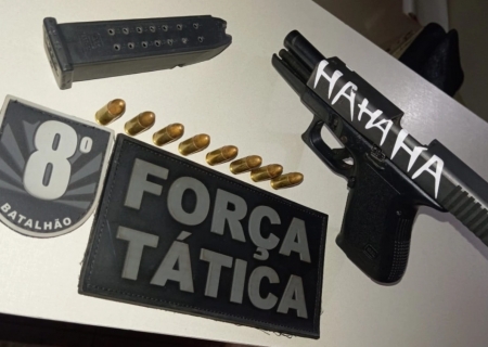 Jovem é preso por porte ilegal de arma de fogo em Nova Andradina