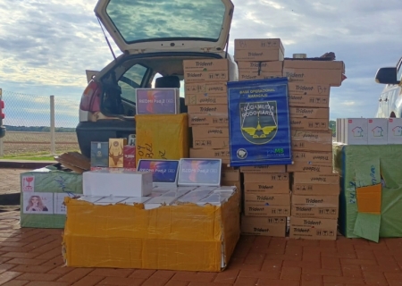 Polícia Militar Rodoviária apreende mercadoria ilegal na MS-162 em Maracaju