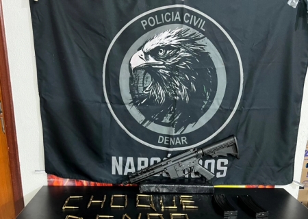 Operação conjunta apreende fuzil, maconha e prende dois suspeitos na Capital