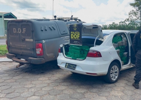 Dupla é presa pelo DOF com mais de 620 kg de drogas em Anaurilândia
