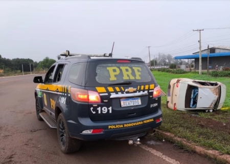 PRF apreende mais de 1,3 tonelada de maconha após perseguição e capotamento em Campo Grande