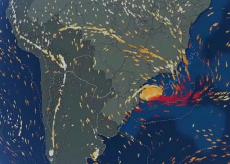 Ciclone extratropical se forma no Sul e deve provocar tempestades e ventos fortes em Mato Grosso do Sul