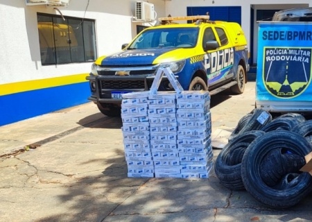 Carga de cigarros e pneus contrabandeados é apreendida em Campo Grande