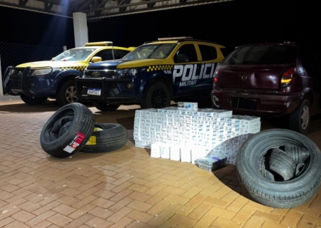 PMR apreende R$ 25 mil em mercadorias contrabandeadas durante fiscalização na MS-164
