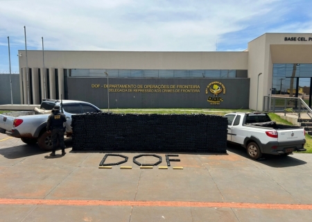 Em Ponta Porã, DOF apreende 2,1 toneladas de drogas avaliadas em mais de R$ 4,5 milhões