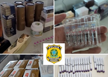 PRF intercepta carregamento ilegal de medicamentos e canetas de Mounjaro na BR-364