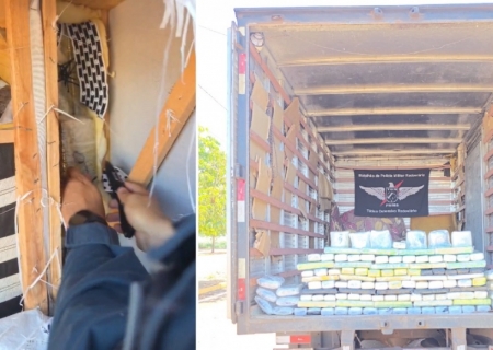 TOR apreende mais de 100 kg de drogas escondidas em mudança na MS-156