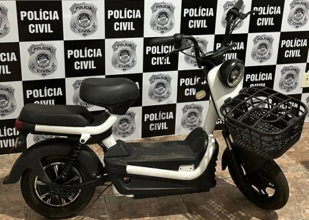 Polícia Civil recupera bicicleta elétrica furtada e prende suspeito por receptação em Nova Andradina