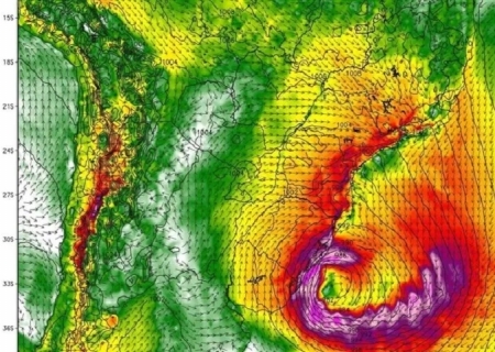 Sul tem previsão de ciclone extratropical de “altíssimo risco”, diz meteorologia
