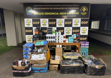 DOF apreende mais de 13 mil pacotes de cigarros contrabandeados em Dourados e Douradina