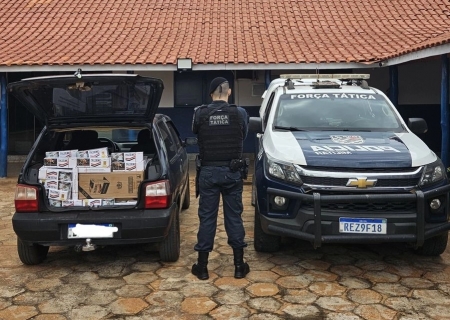 Força Tática prende homem e apreende carga de cigarros contrabandeados em Nova Andradina
