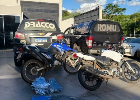 DRACCO e ROMU prendem dois por furto qualificado e recuperam motos em Campo Grande