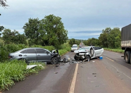 Colisão frontal na BR-267 deixa três mortos entre Nova Alvorada do Sul e Casa Verde