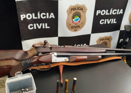 Trabalhador é espancado em fazenda e Polícia Civil apreende armas em Anaurilândia