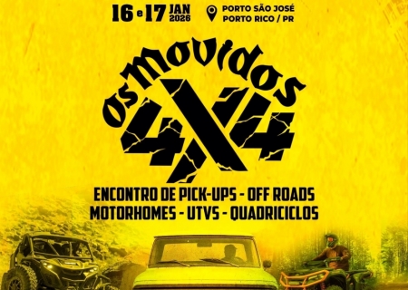 Porto Rico recebe 3º Encontro Os Movidos 4x4 em janeiro de 2026