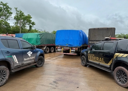 PF e Receita apreendem 75 toneladas de insumo usado na produção de cocaína na fronteira