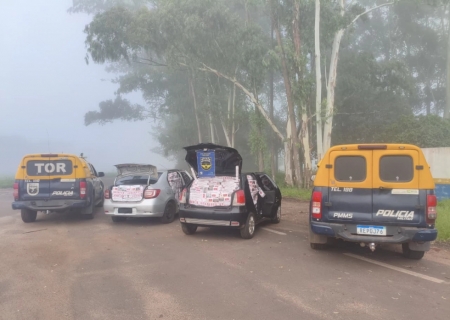 Polícia apreende 2.500 pacotes de cigarros contrabandeados na MS-164
