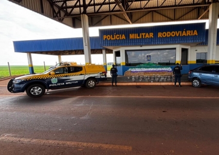 Carga de drogas avaliada em mais de R$ 2 milhões é apreendida após perseguição de 20 km em Maracaju