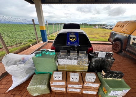 Em Maracaju, polícia apreende mercadorias estrangeiras na MS-162