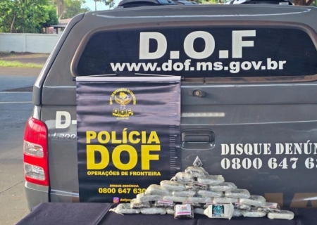 DOF prende mulher com droga presa ao corpo em Maracaju