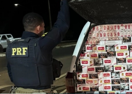 PRF apreende 13 mil maços de cigarros em Três Lagoas