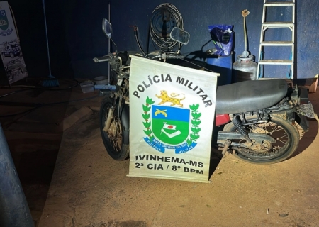 Polícia Militar recupera motocicleta furtada durante patrulhamento em Ivinhema