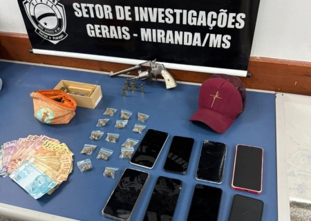 Polícia prende dois suspeitos de participação em homicídio ocorrido em praça de Miranda