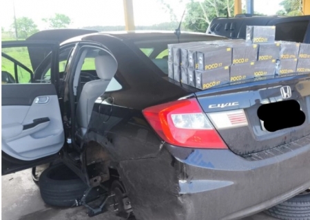 PRF apreende cinco veículos com mercadorias estrangeiras em Bataguassu e Nova Alvorada do Sul