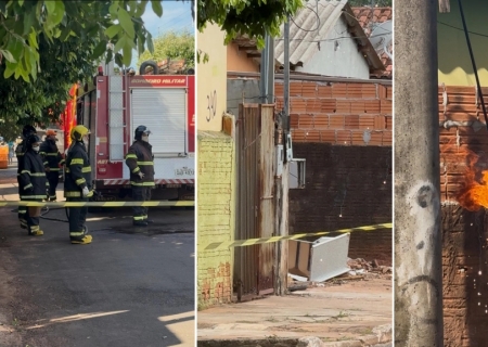 Curto-circuito provoca incêndio em rede elétrica e mobiliza bombeiros em Nova Andradina