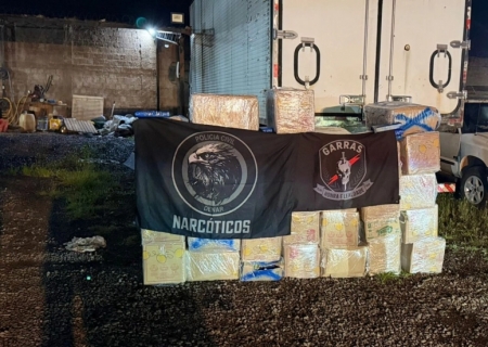 Polícia Civil apreende quase 850 kg de maconha em caminhão refrigerado em Campo Grande