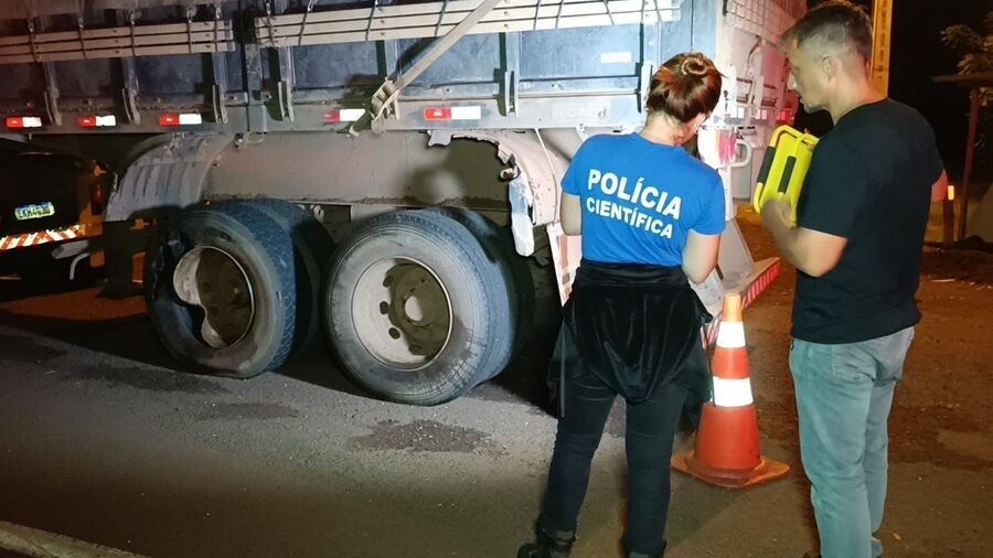 Motociclista morre após colisão com caminhão na BR-163 entre Dourados e Douradina