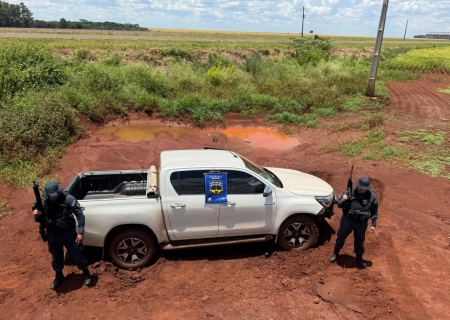 PMR recupera Hilux furtada na MS-386 em Ponta Porã