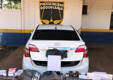 PMR apreende cigarros e anabolizantes avaliados em R$ 82 mil na MS-164