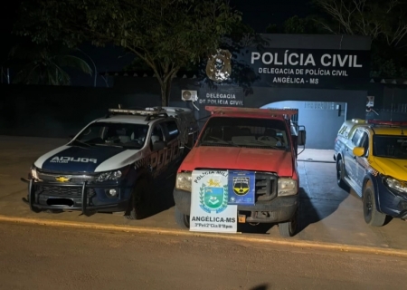 PM recupera caminhão furtado horas após crime em Angélica