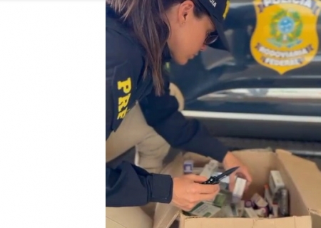Motoristas de ônibus são presos com carga de medicamentos em Coxim