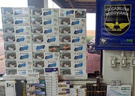 PMR apreende munições, anabolizantes e cigarros contrabandeados em Maracaju