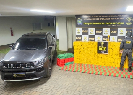 DOF apreende mais de 1,2 tonelada de droga e recupera veículo roubado em São Paulo