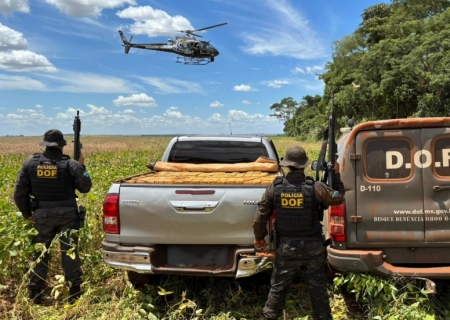 Caminhonete com quase 2 t de maconha é apreendida pelo DOF em Ponta Porã